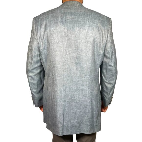 Jack Victor Valtuwood SPJ Mens Gray Single Breasted Two Button Blazer Size 44 L - Picture 4 of 16